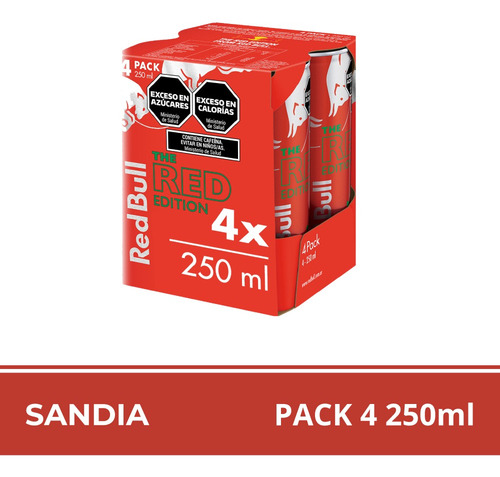 Red Bull Energy Drink Red Edition 250ml Lata X4