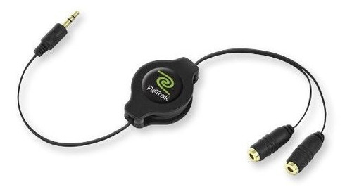 Retrak Retractil 3.5mm Macho A Dual 3.5mm Cable De Audio Hem