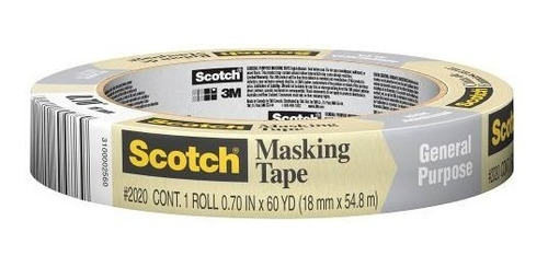 3m Scotch Masking Tape Profesional Uso General 18mm X 54.8m