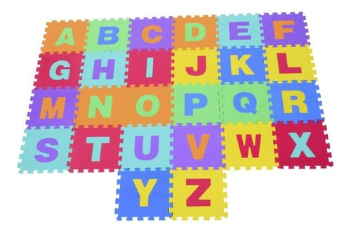 Imagen 3 de 4 de Alfombra Goma Eva Puzzle Alfabeto 26 Piezas 30 X 30 Cm.