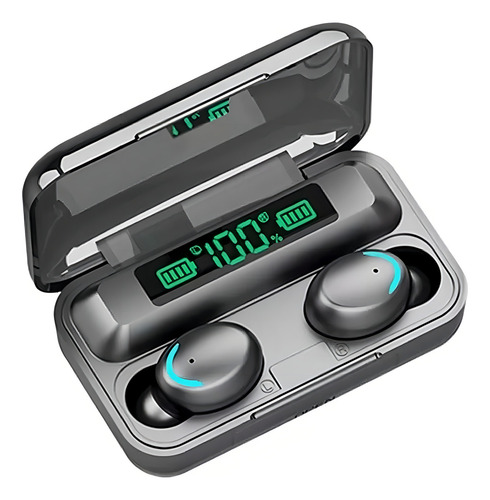 Fone de ouvido Sem Fio Sport Bluetooth Tws F9-5 Preto Cor Verde