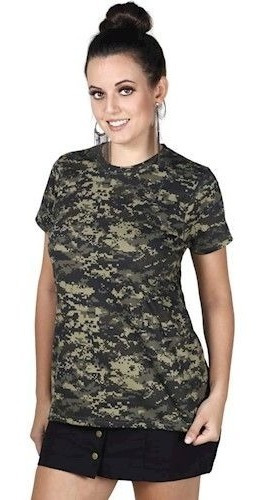 Camiseta Camuflada Feminina Bélica Soldier Airsoft 