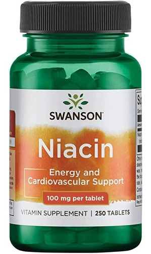 Niacin Niacina 250 Tabs 100mg Swanson Usa