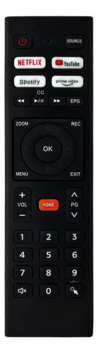 Controle Remoto Para Tv Hq Hqstv60nk Netflix Spotify, Prime