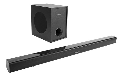 Barra De Sonido Gadnic 120w Bluetooth Usb Sub Woofer Mp3 Aux Color Negro