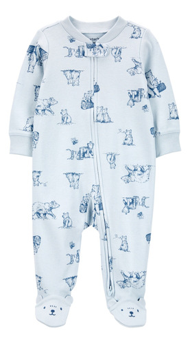 Pijama 1 Pieza De Algodón Con Pie Diseño Oso Carters 1p606