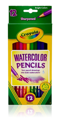 Lápiz Dibujo Acuarelable Largos Crayola T Oficial X12 Col