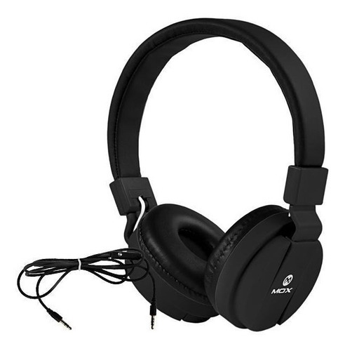 Imagen 1 de 2 de Audifono Para Celular Mox Ajustable Mp3 Musica Negro Nuevo