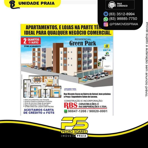 Imagem 1 de 3 de Apartamento Com 2 Dormitórios À Venda, 62 M² Por R$ 167.000 - Ernesto Geisel - João Pessoa/pb - Ap4836