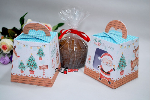 Caixinha Tema Natal Para Mini Panetone 80g Modelo3 - 10un. | Parcelamento sem juros Caixinha Tema Natal Para Mini Panetone 80g Modelo3 - 10un. | Parcelamento sem juros
