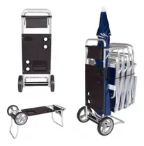 Comprar Carrito Carro Mesa Playero Porta Reposeras Sillas Sombrilla