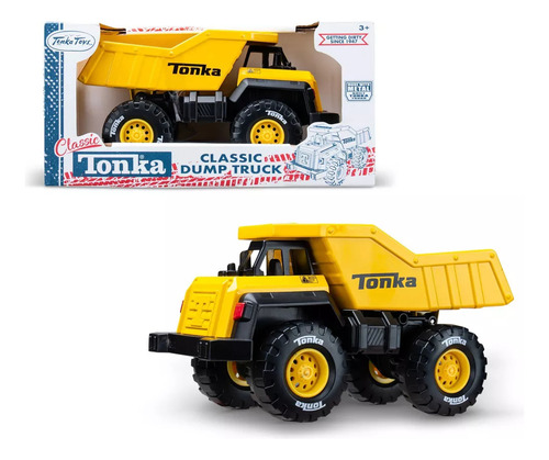 Tonka Retro Metal Classics Dump Truck Camion Mediano / C Tonka Retro Metal Classics Dump Truck Amarillo