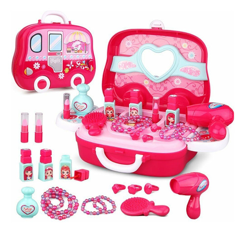 Set De Maquillaje Y  Belleza Portatil Para Niñas