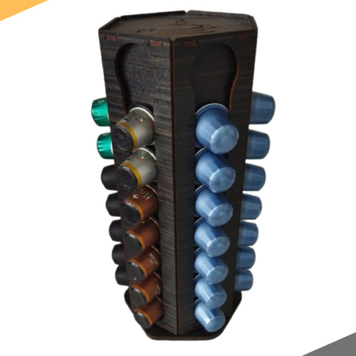 Suporte Organizador Cápsulas Café Nespresso Giratório Cor Preto