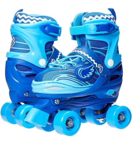 Patins 4 Rodas Power Roller Star Azul