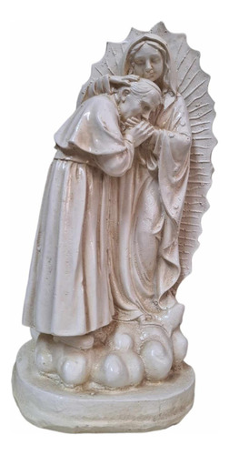 Estatua Virgen De Guadalupe Con El Papa Juan Pablo Ii 30 Cm