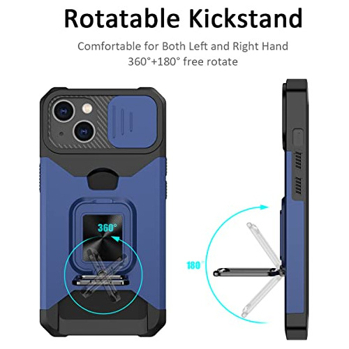 Funda Para iPhone 14 Plus Azul 6.7 Pulgada Uso Rudo