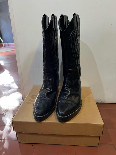 Botas Texanas De Cuero Belmonte, N 40. Muy Poco Uso.