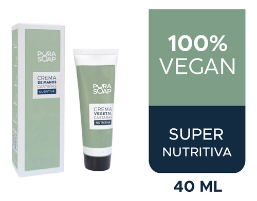 Crema Nutritiva Para Manos Castañas Pura Soap