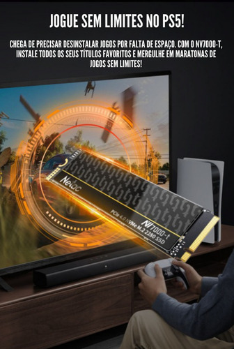 Ssd Gamer 4tb Ps5 Pc Note Ultra Veloz Nvme M.2 Gen4 Netac Nv7000t 7400mb/s