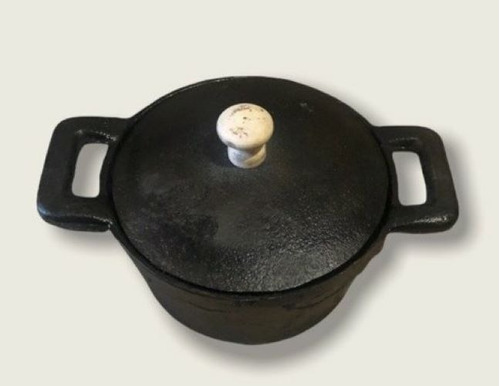 Imagen 2 de 2 de Cacerola Con Tapa De Hierro Salsera 16 Cms 1 L Dvl