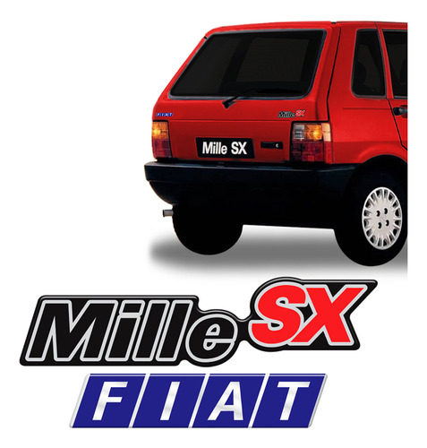 Adesivos Fiat Uno Mille Sx Alto Relevo Modelo Original