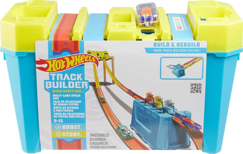 Caja Rapida Hot Wheels Track Builder Gravity Con Gas De L...