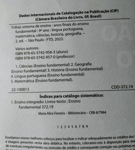 Produção De Texto 9°ano Anos Finais Do Ensino Fundamental ( Trilhas Sistema De Ensino) Ftd Educação.