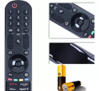 Controle Remoto Magic Universal Para Tv LG Smart + Pilhas