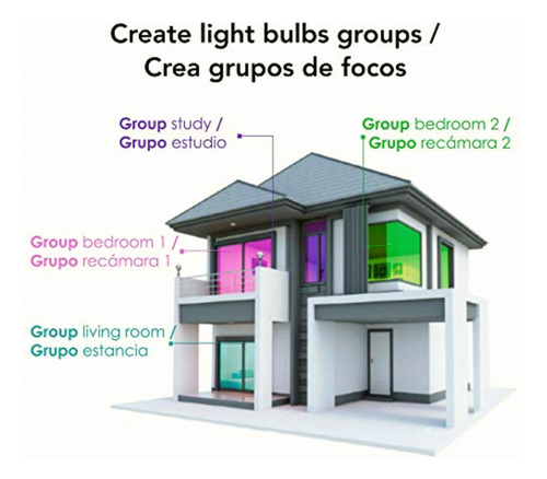 Foco Inteligente Wifi, Multicolor Rgb