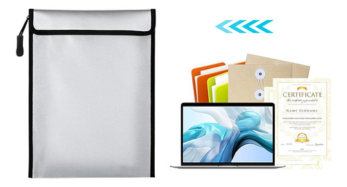 Storage Bags Fireproof Waterproof Money Document Bag 3 Pack