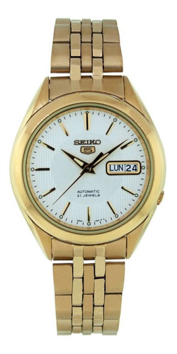 Reloj Hombre Seiko Snkl26 Automático Pulso Dorado En Acero