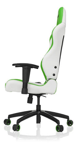 Cadeira de escritório Vertagear SL2000 VG-SL2000 gamer ergonômica branca e verde com estofado de couro sintético