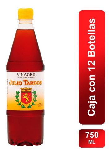 Vinagre Julio Tardos Blanco De Caña 750 Ml Caja De 12 Piezas