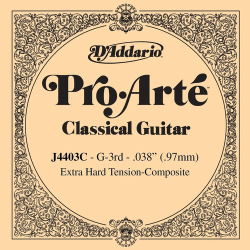 D 'addario J4403 c Pro-arte Composite Guitarra Clásica Ún