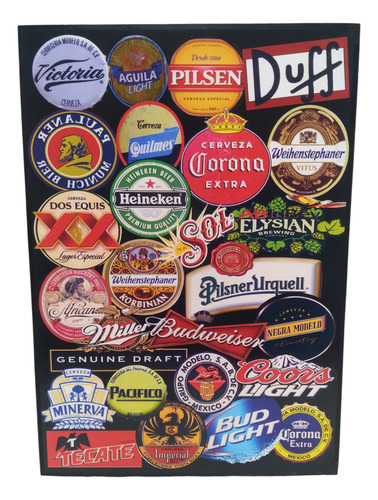 Marcas Cervezas Cuadro Cartel Bar Cantina G118