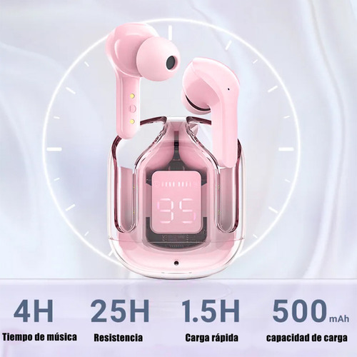 Auricular Audífonos Inalámbricos Bluetooth De In-ear Rosa