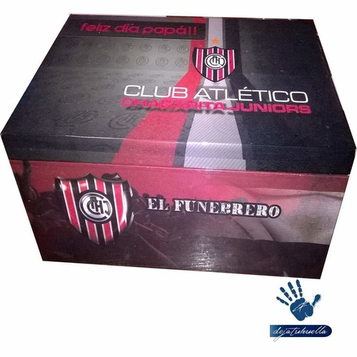 Chacarita Juniors Caja De Madera (15x15x15)