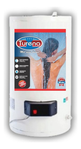 Termotanque Eléctrico Turena 80 Litros Alta Recuperación Blanco