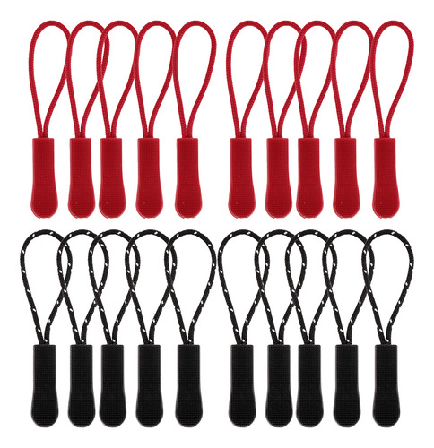 20 Unidades Zip Tags Cord Zíper Extensão Zip Slider
