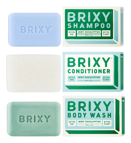 Brixy Barras De Champu Y Acondicionador Con Gel De Bano Para