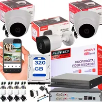 Comprar Cámaras De Seguridad Kit Cctv 1080p Dahua Dvr 4ch + 3cámaras