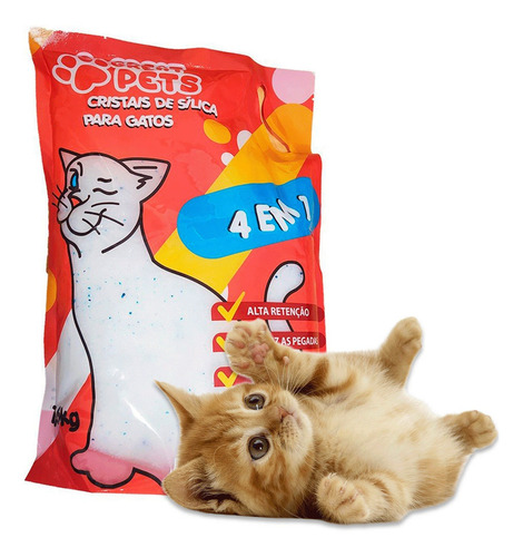 Arena de sílice para gatos higiénica sanitaria gel cristales