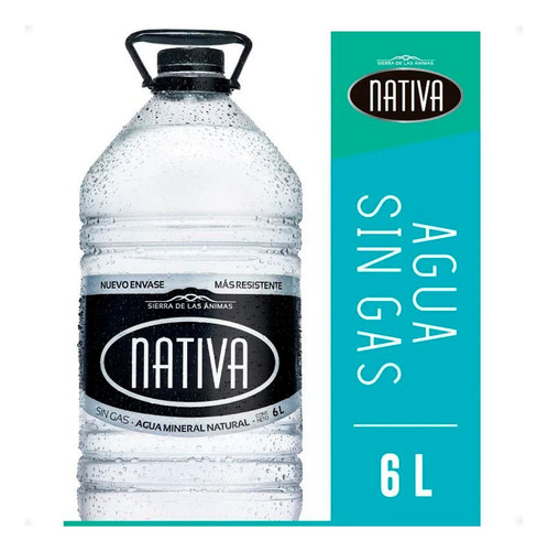 Agua Mineral Nativa Sin Gas Bidón 6 Lts Pack X3  Otec