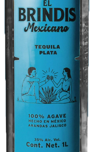 Pack De 6 Tequila Brindis Mexicano Plata 1 L