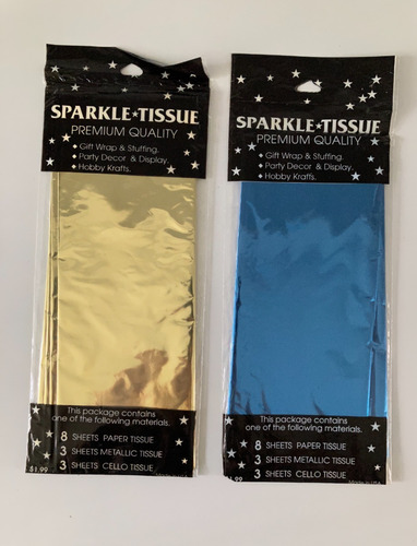 Papel De Regalo Metalizado Sparkle Tissue Pack De 5 Pliegos