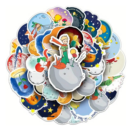 50 Calcomanías Sticker Impermeables De El Principito.