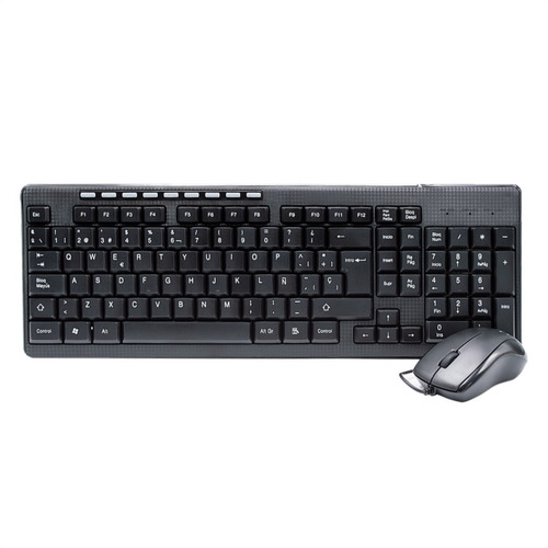 Imagen 1 de 7 de Combo Alámbrico: Teclado Usb Multimedia + Mouse Óptico Usb