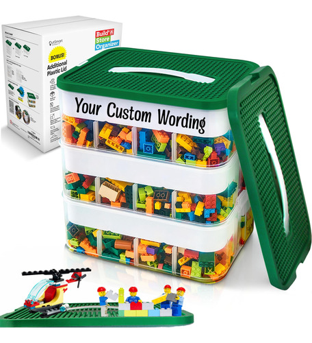 Outsmart Gadgets Organizador Portatil Apilable Para Lego, Co