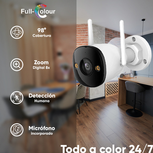 Imou Cámara De Seguridad Ip Ipc-k3dn-3h0wf-p-128 + Microsd 128gb Bullet Wifi 3mp Micrófono Integrado Fullcolor Detección De Humanos Ir 30m Cctv Protección Ip67 Notificaciones 3h0wf Modo Privacidad
